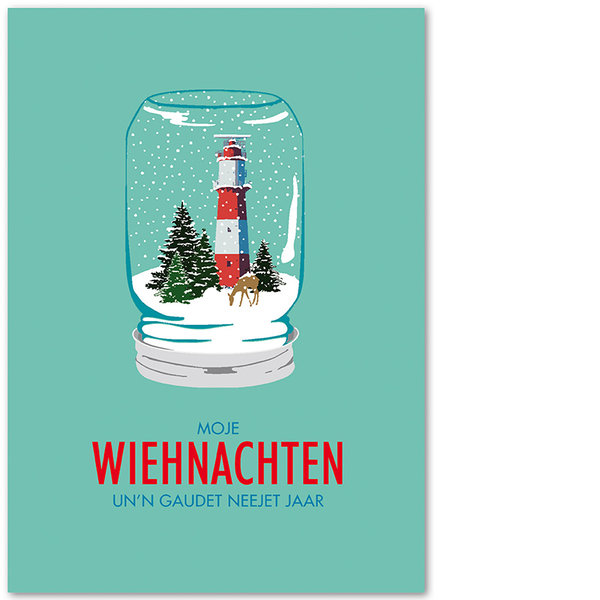 Postkartje „Moije Wiehnachten” – Glas